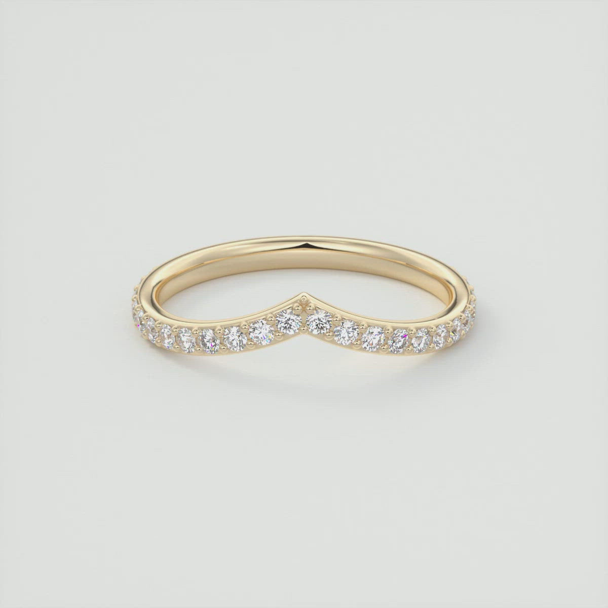 0.80CT Round Curved Full Eternity Unique Wedding Band