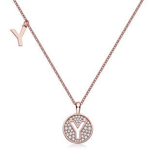 Personalized "Y" latter diamond necklace