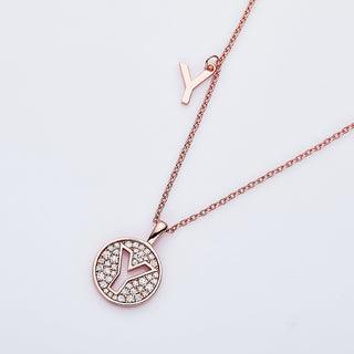 Personalized "Y" latter diamond necklace