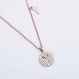 Personalized "Y" latter diamond necklace