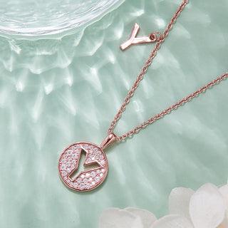 Personalized "Y" latter diamond necklace