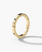 NORSE Gold Ring with 0.05ct Black Diamonds - 2.5mm