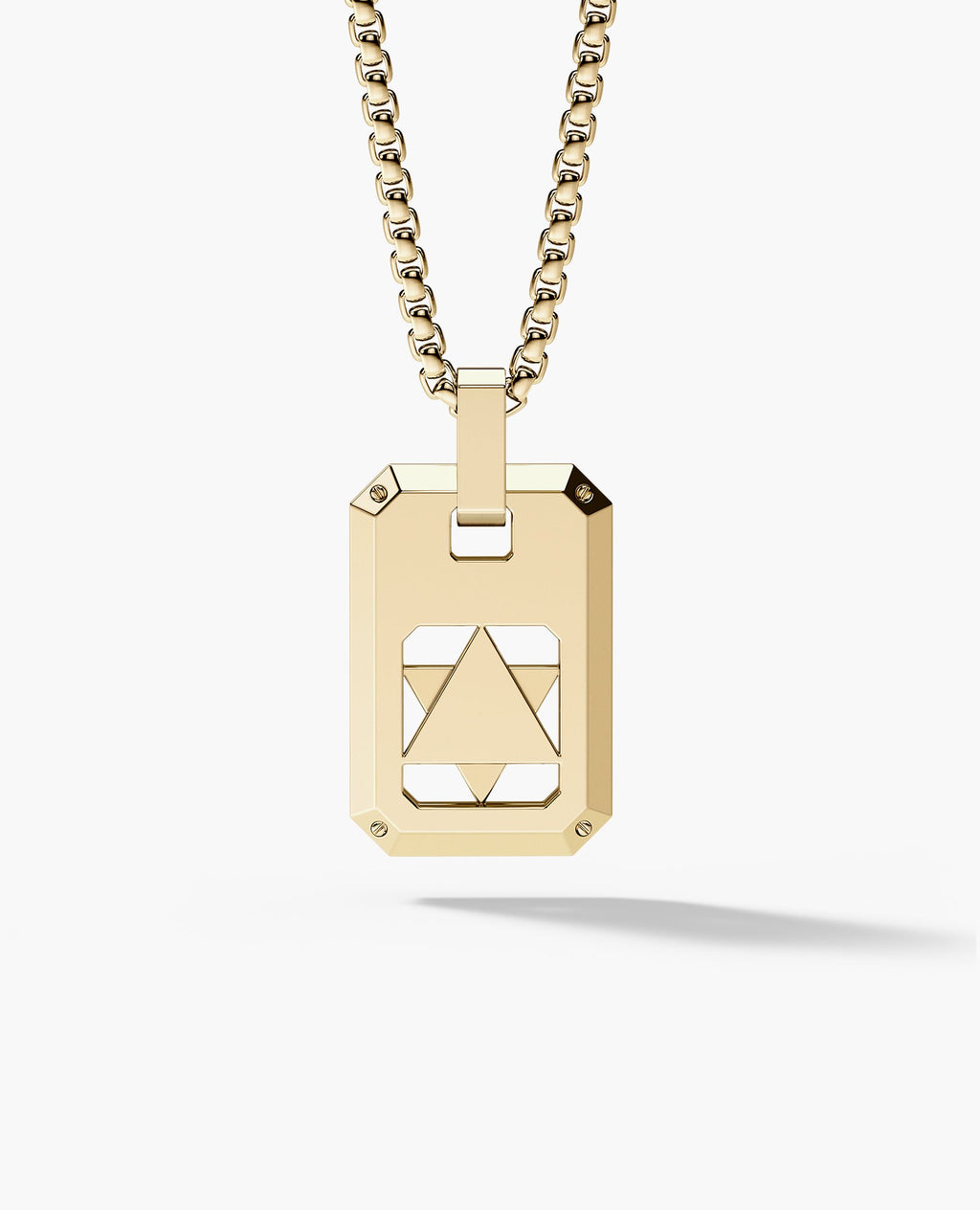 STAR OF DAVID Dog Tag Gold Pendant