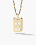 STAR OF DAVID Dog Tag Gold Pendant