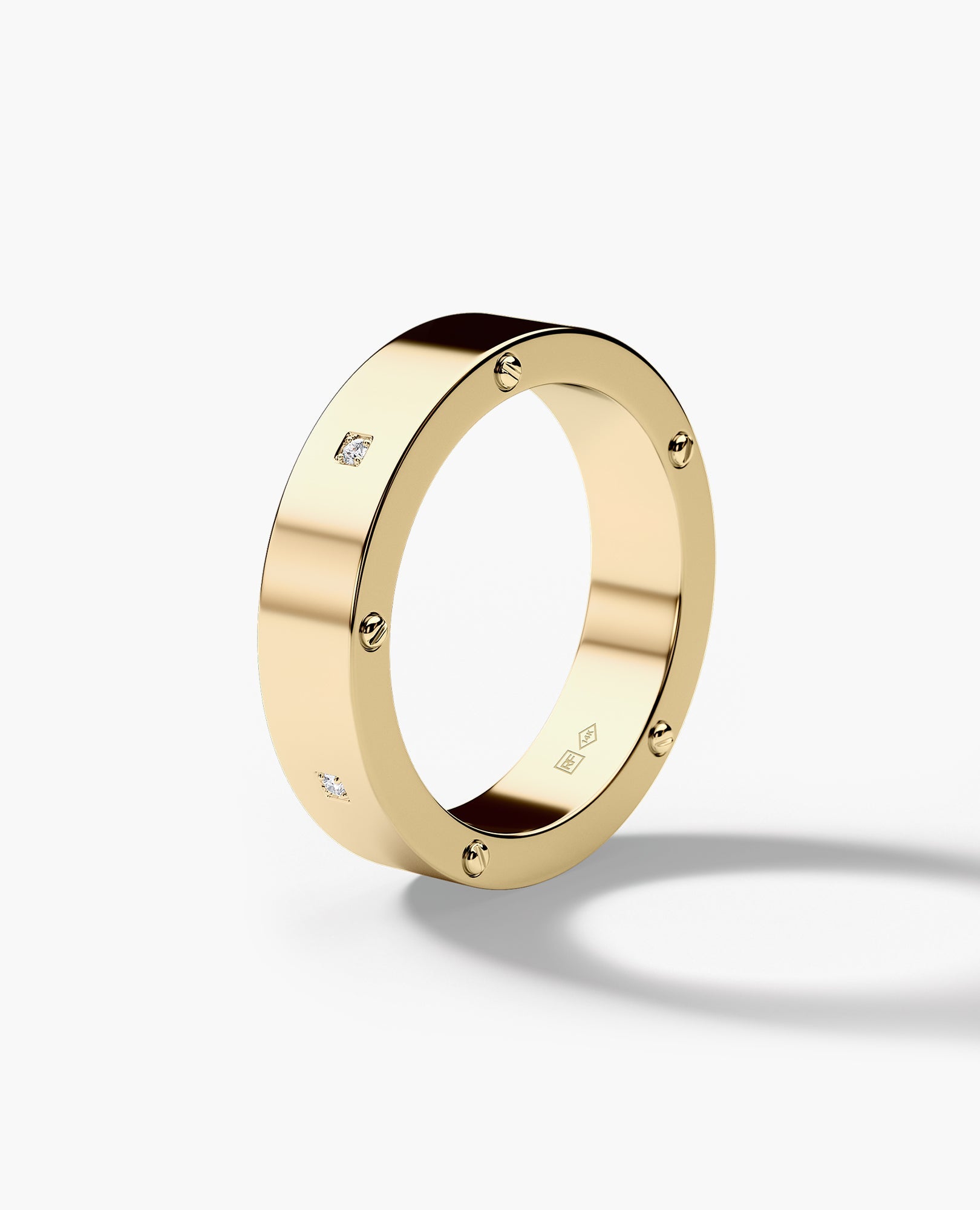 NORSE Gold Ring with 0.05ct Diamonds - 5.5mm