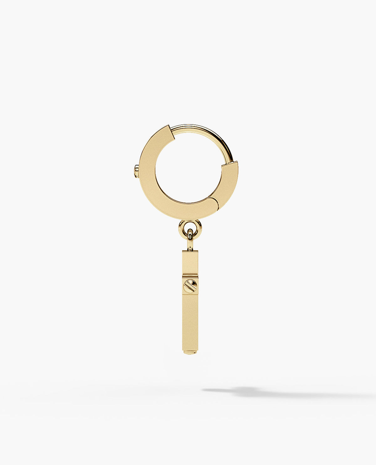 DANGLE Cross Gold Hoop Huggie Earring