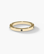NORSE Gold Ring with 0.05ct Black Diamonds - 2.5mm