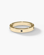 NORSE Gold Ring with 0.05ct Black Diamonds - 3.5mm
