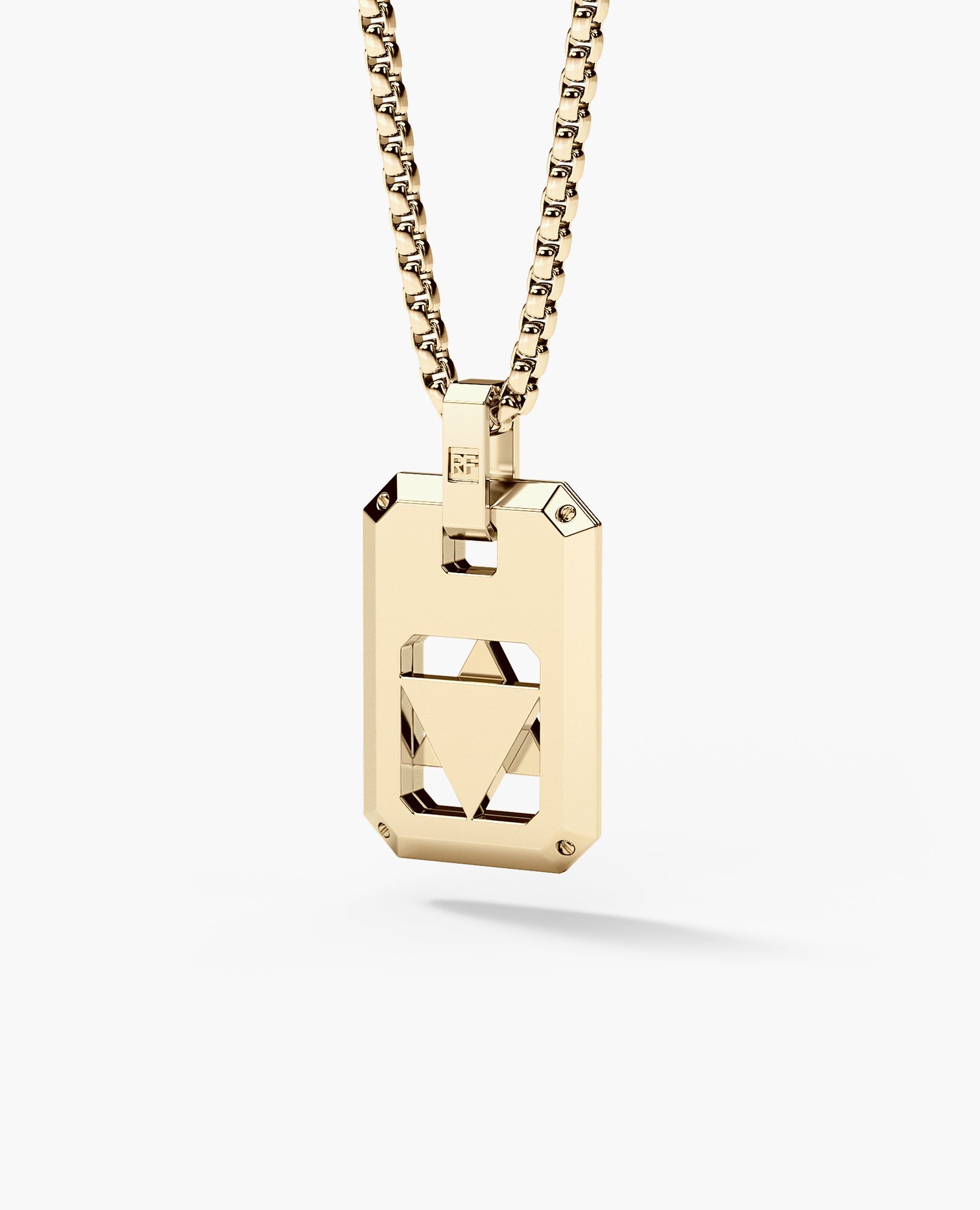 STAR OF DAVID Dog Tag Gold Pendant