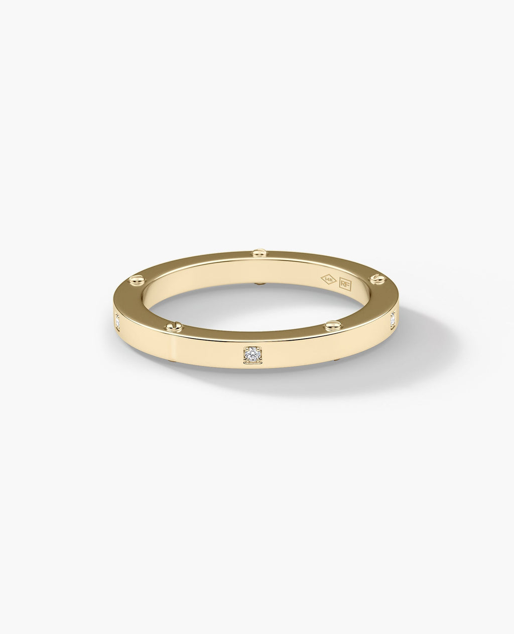 NORSE Gold Ring with 0.05ct Diamonds - 2.5mm