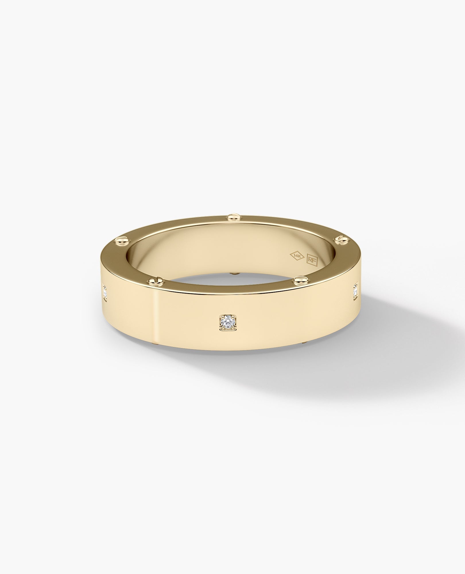 NORSE Gold Ring with 0.05ct Diamonds - 5.5mm