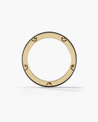 CABARRUS Two-Tone Gold Wide Ring with 2.25ct Black Diamonds