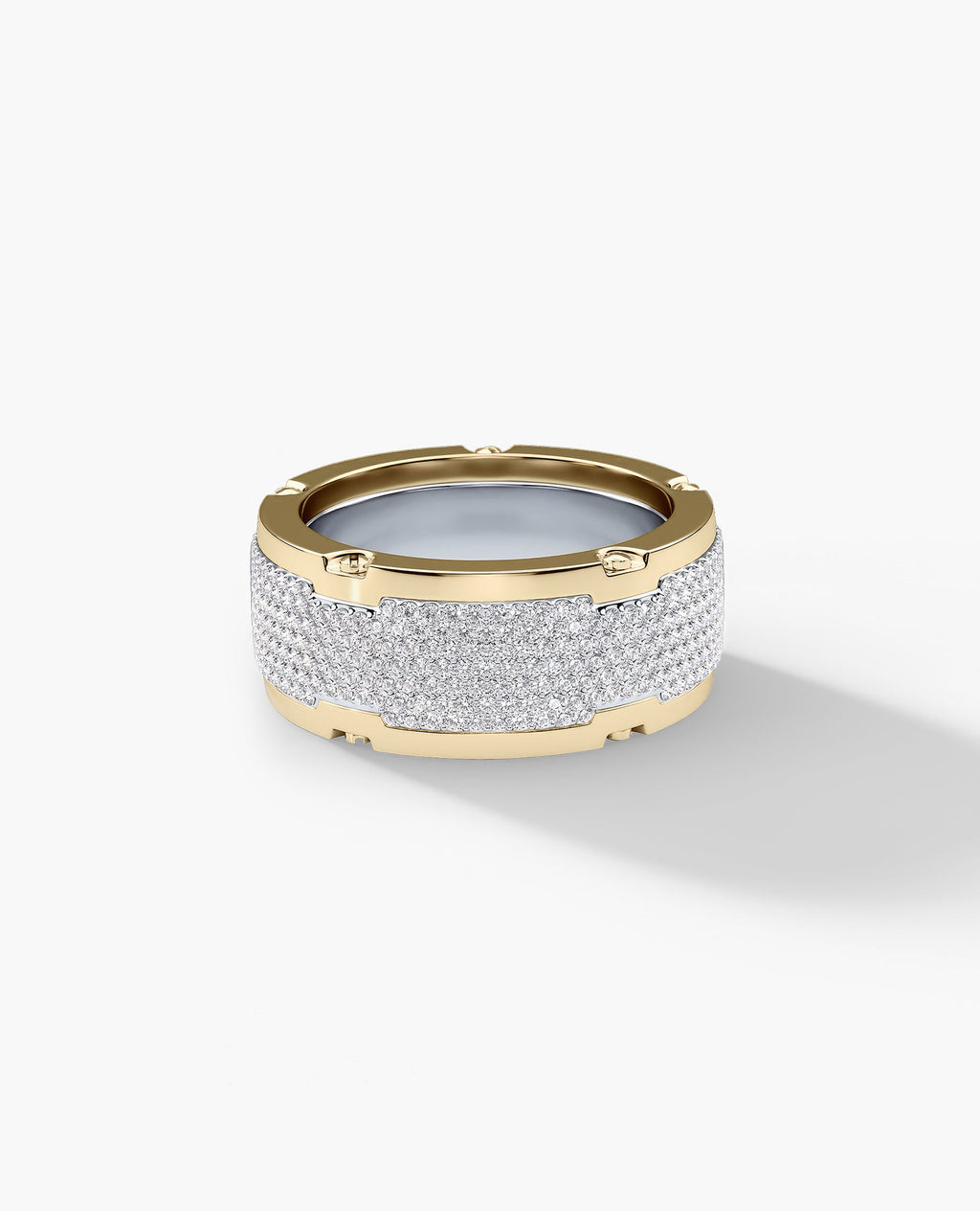 CABARRUS Two-Tone Wide Gold Ring with 2.25ct Diamonds