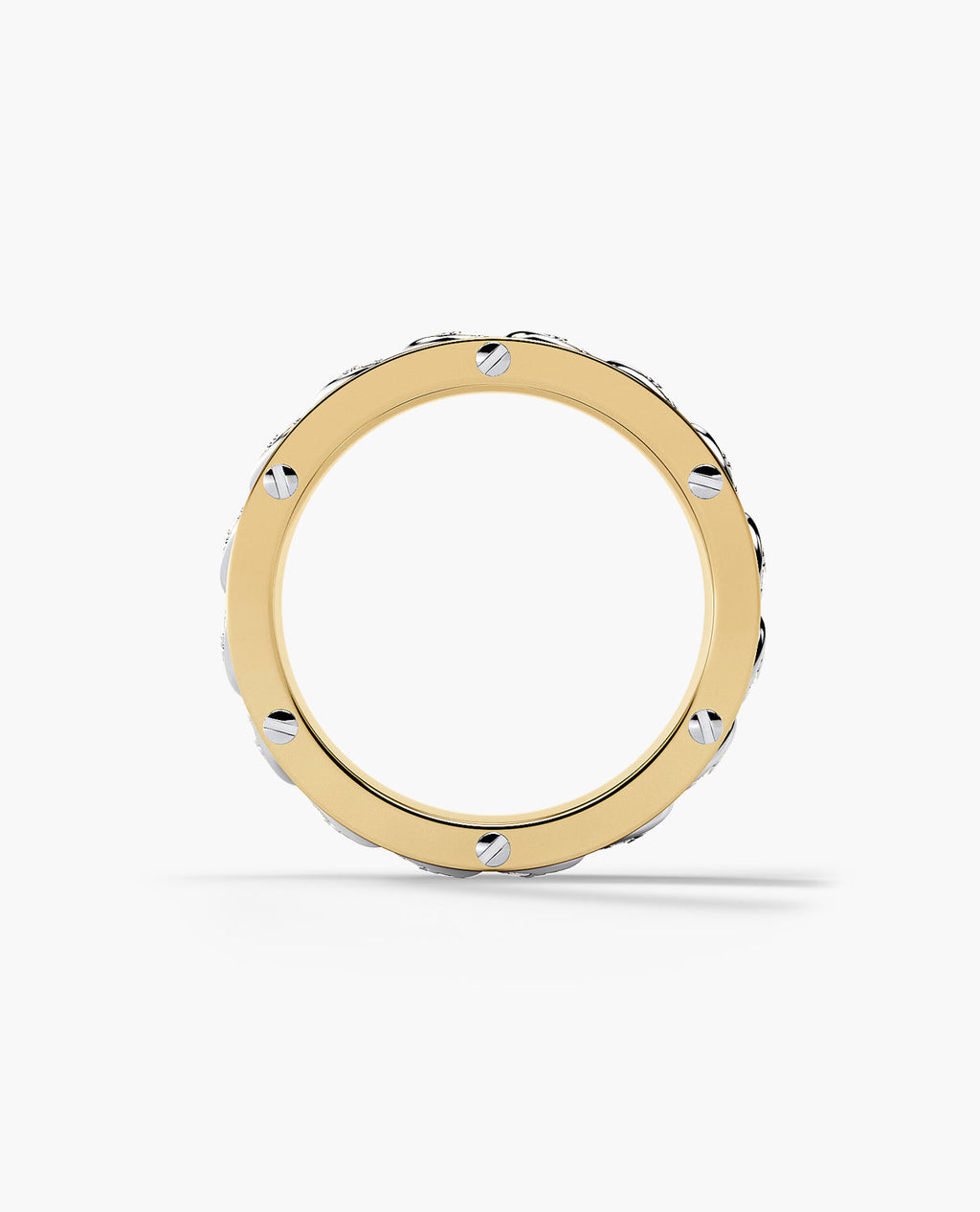 KENSINGTON Two-Tone Gold Cuban Link Ring with 1.45ct Diamonds