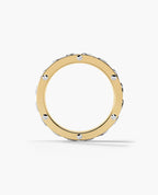 KENSINGTON Two-Tone Gold Cuban Link Ring with 1.45ct Diamonds