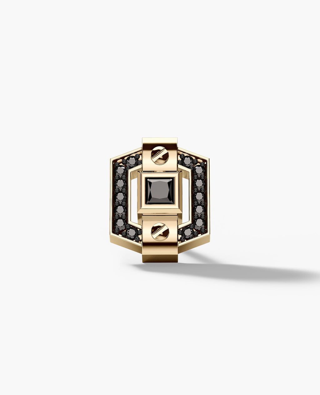 NORTHSTAR Gold Single Stud Earring with 0.19ct Black Diamonds