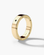NORSE Gold Ring with Black Diamond - 5.5mm