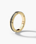NORSE Gold Ring with 0.55ct Black Diamonds - 3.5mm