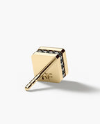 LA PAZ Gold Single Stud Earring with 1.06ct Black Diamonds