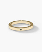 NORSE Gold Ring with Black Diamond - 2.5mm