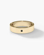 NORSE Gold Ring with Black Diamond - 5.5mm