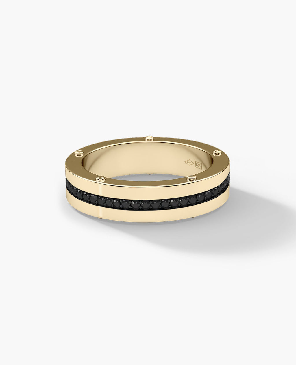 NORSE Gold Ring with 0.55ct Black Diamonds - 5.5mm