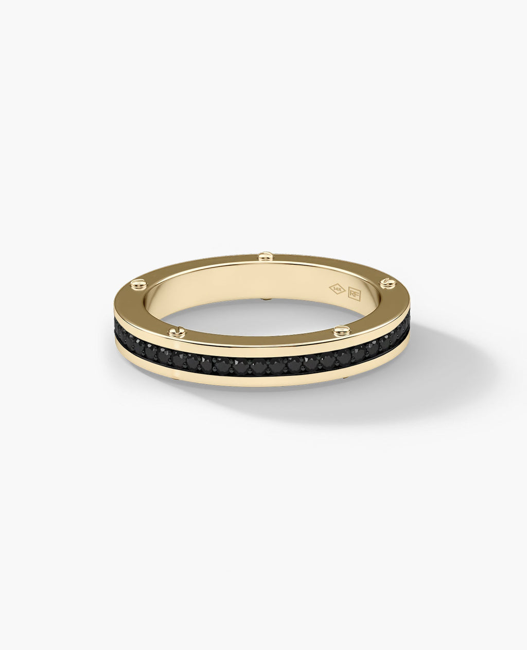 NORSE Gold Ring with 0.55ct Black Diamonds - 3.5mm