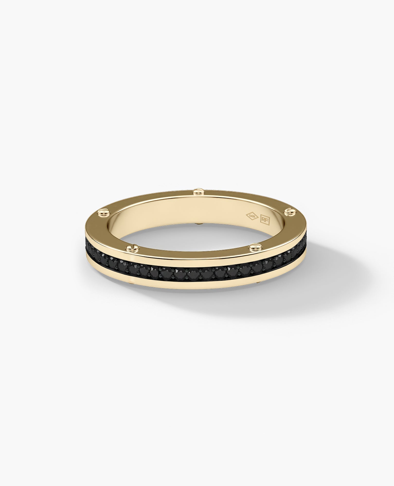 NORSE Gold Ring with 0.55ct Black Diamonds - 3.5mm