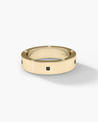NORSE Gold Ring with 0.05ct Black Diamonds - 5.5mm