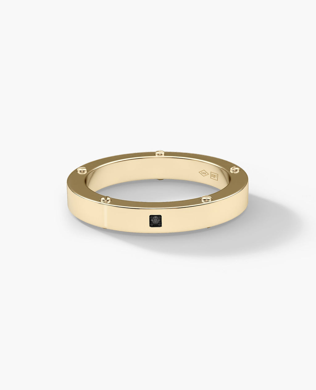 NORSE Gold Ring with Black Diamond - 3.5mm