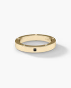NORSE Gold Ring with Black Diamond - 3.5mm