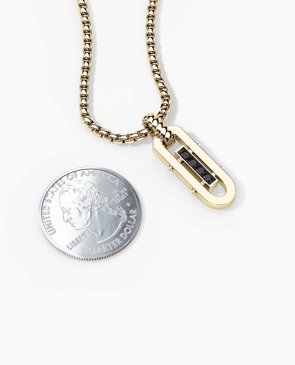 ROPES Amulet Gold Pendant with 0.20ct Black Diamonds