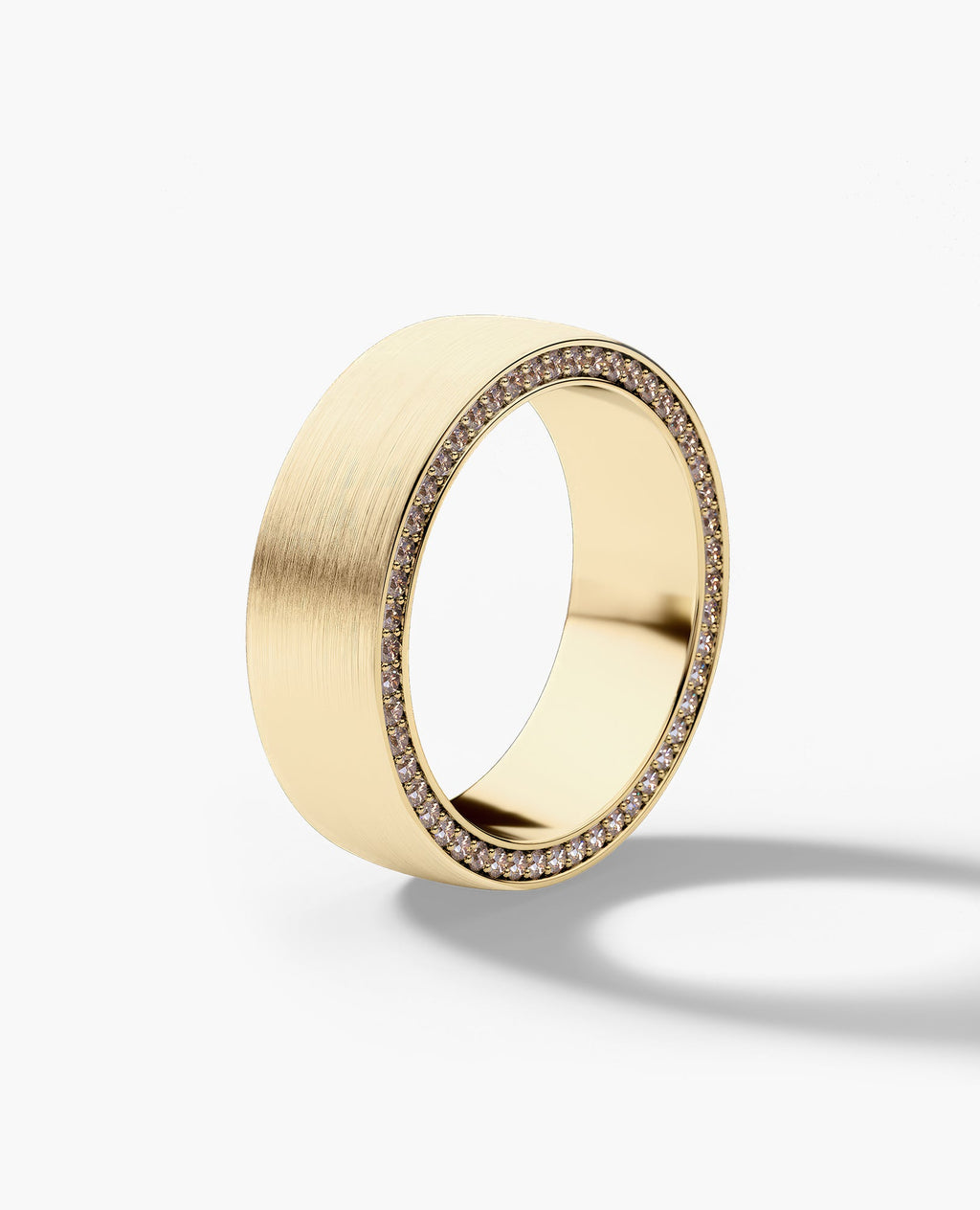 JERRITT Comfort Fit Gold Ring with 0.70ct KolaKola™ Brown Diamonds