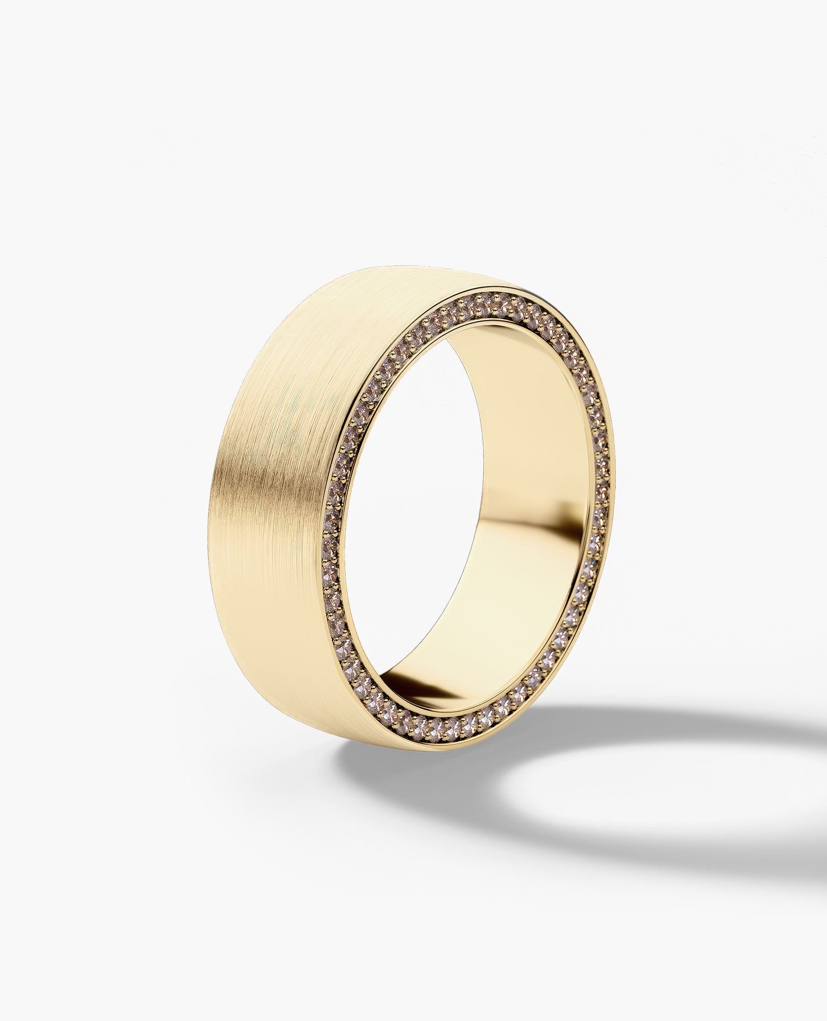 JERRITT Comfort Fit Gold Ring with 0.70ct KolaKola™ Brown Diamonds