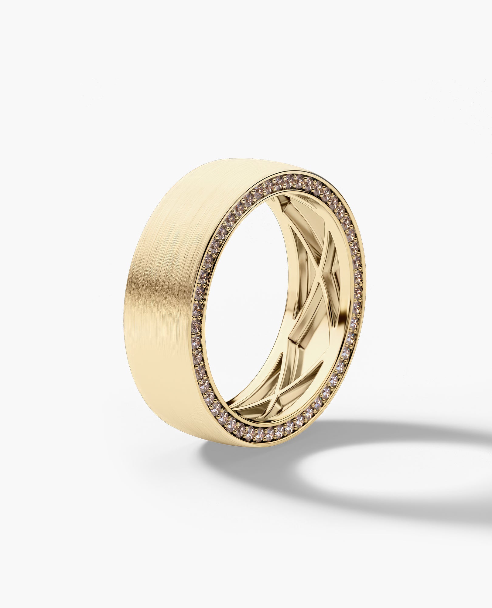 JERRITT Comfort Fit Gold Ring with 0.70ct KolaKola™ Brown Diamonds