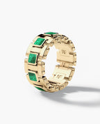 LA PAZ Gold Ring with Malachite