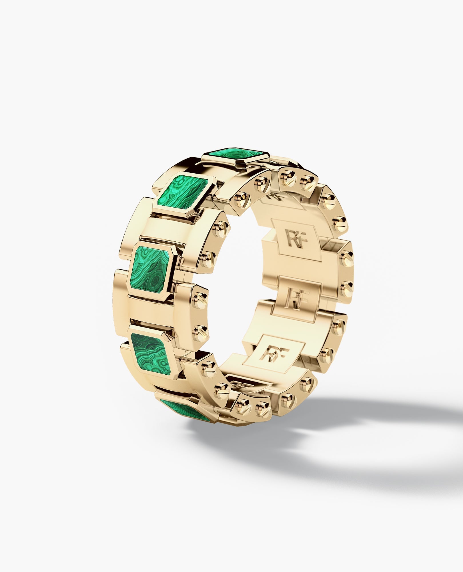 LA PAZ Gold Ring with Malachite