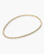 MOSS Link Gold Necklace with Diamonds - 9mm