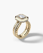ROPES Emerald Cut Diamond Gold Engagement Ring