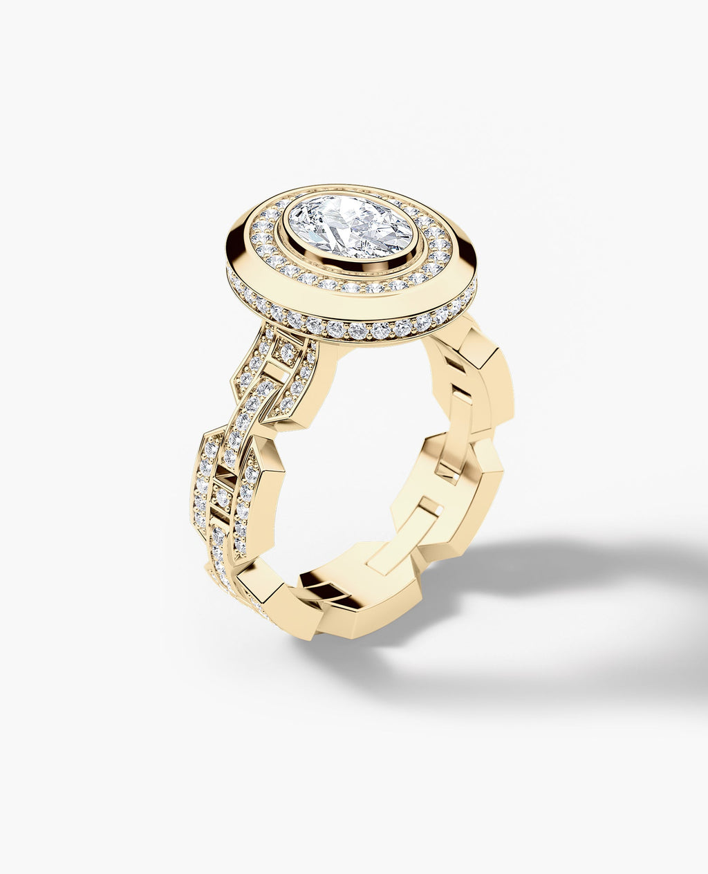 BRIGGS Oval Cut Diamond Gold Engagement Ring