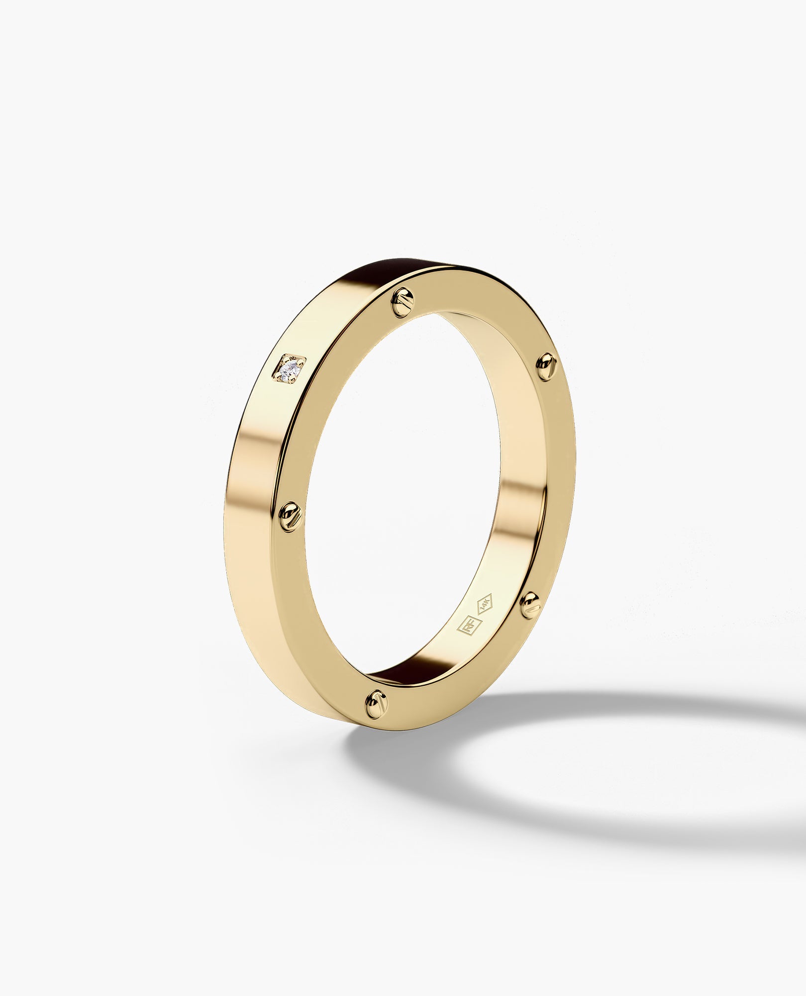 NORSE Gold Ring with Diamond - 3.5mm