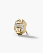 BRIGGS Gold Single Stud Earring with 0.08ct Diamonds