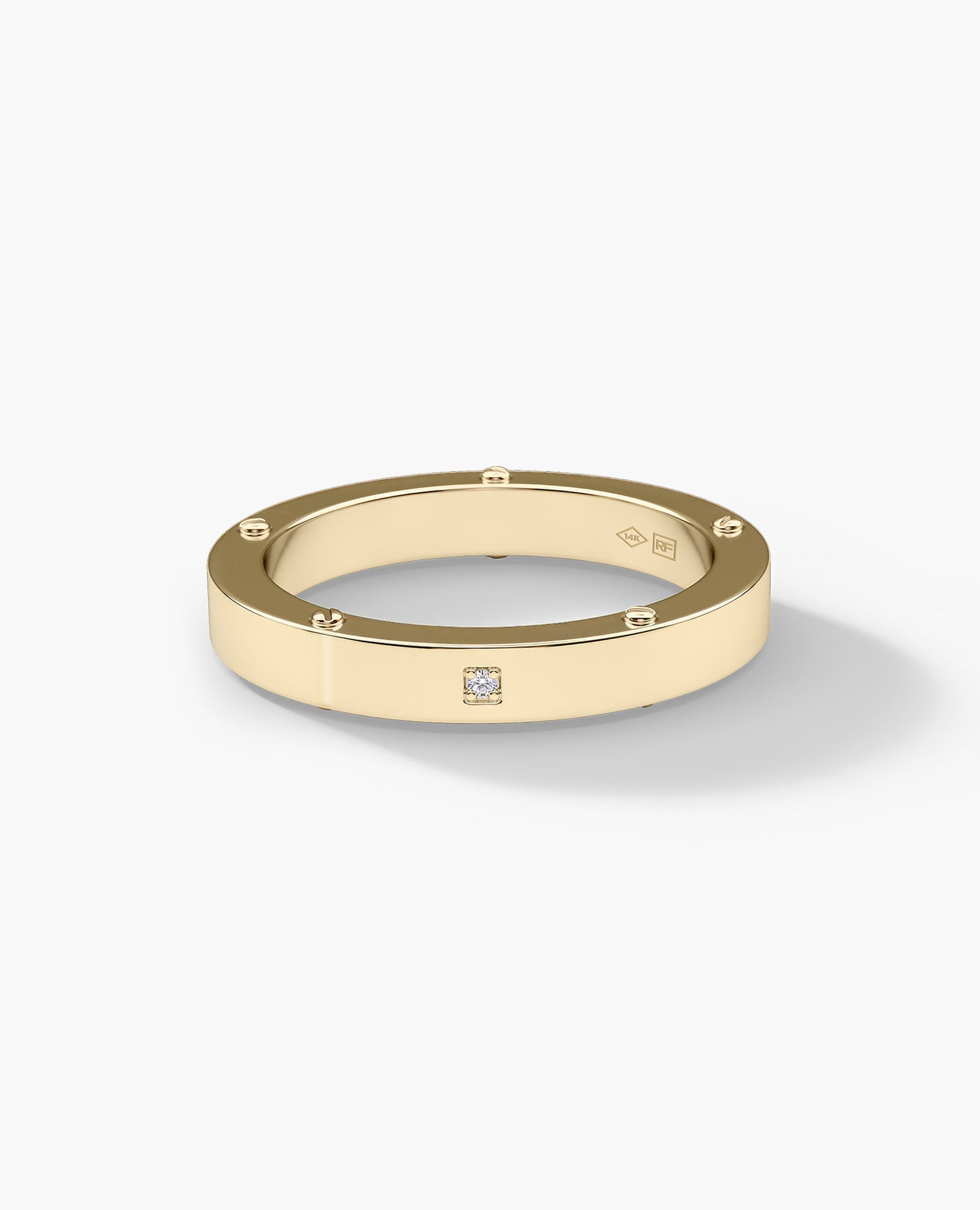 NORSE Gold Ring with Diamond - 3.5mm