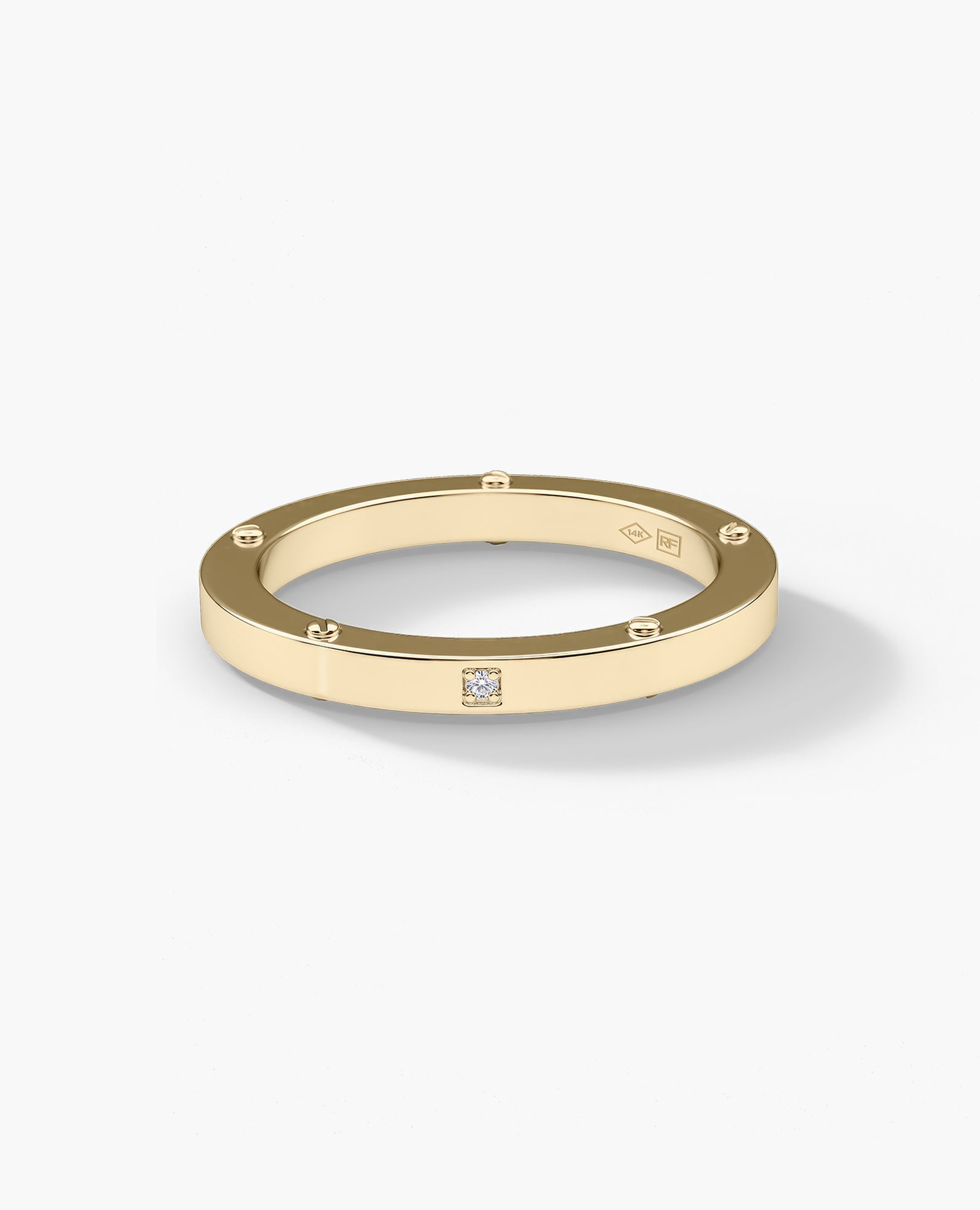 NORSE Gold Ring with Diamond - 2.5mm