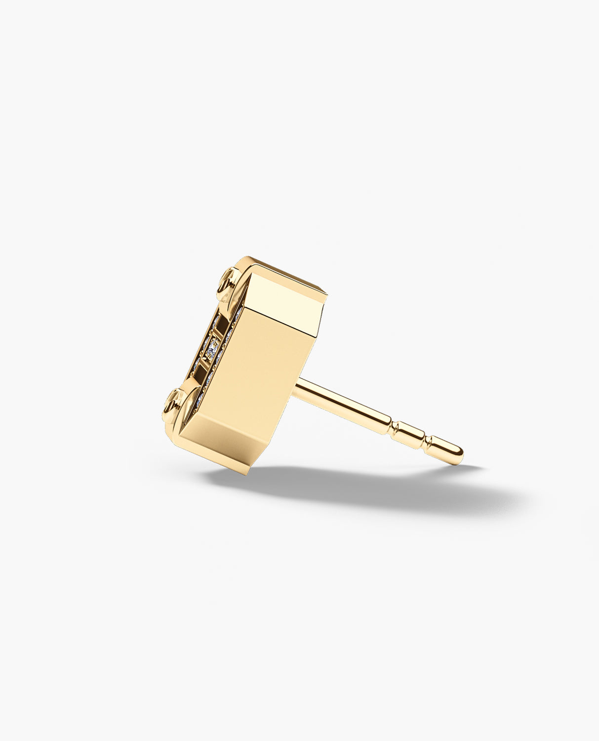 BRIGGS Gold Single Stud Earring with 0.08ct Diamonds