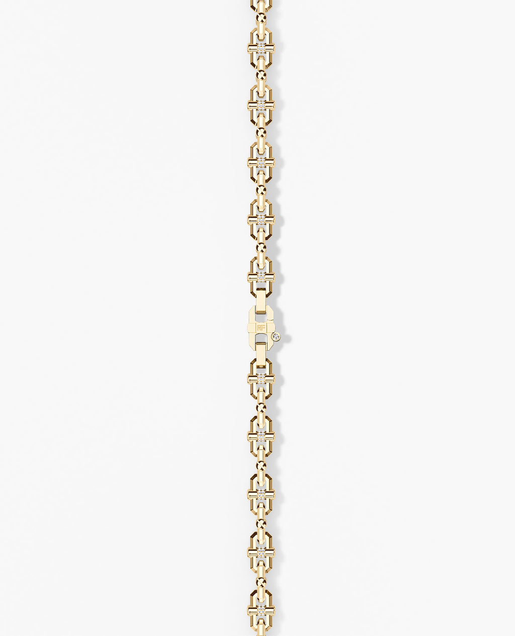 MOSS Gold Link Bracelet with Diamonds - 9mm