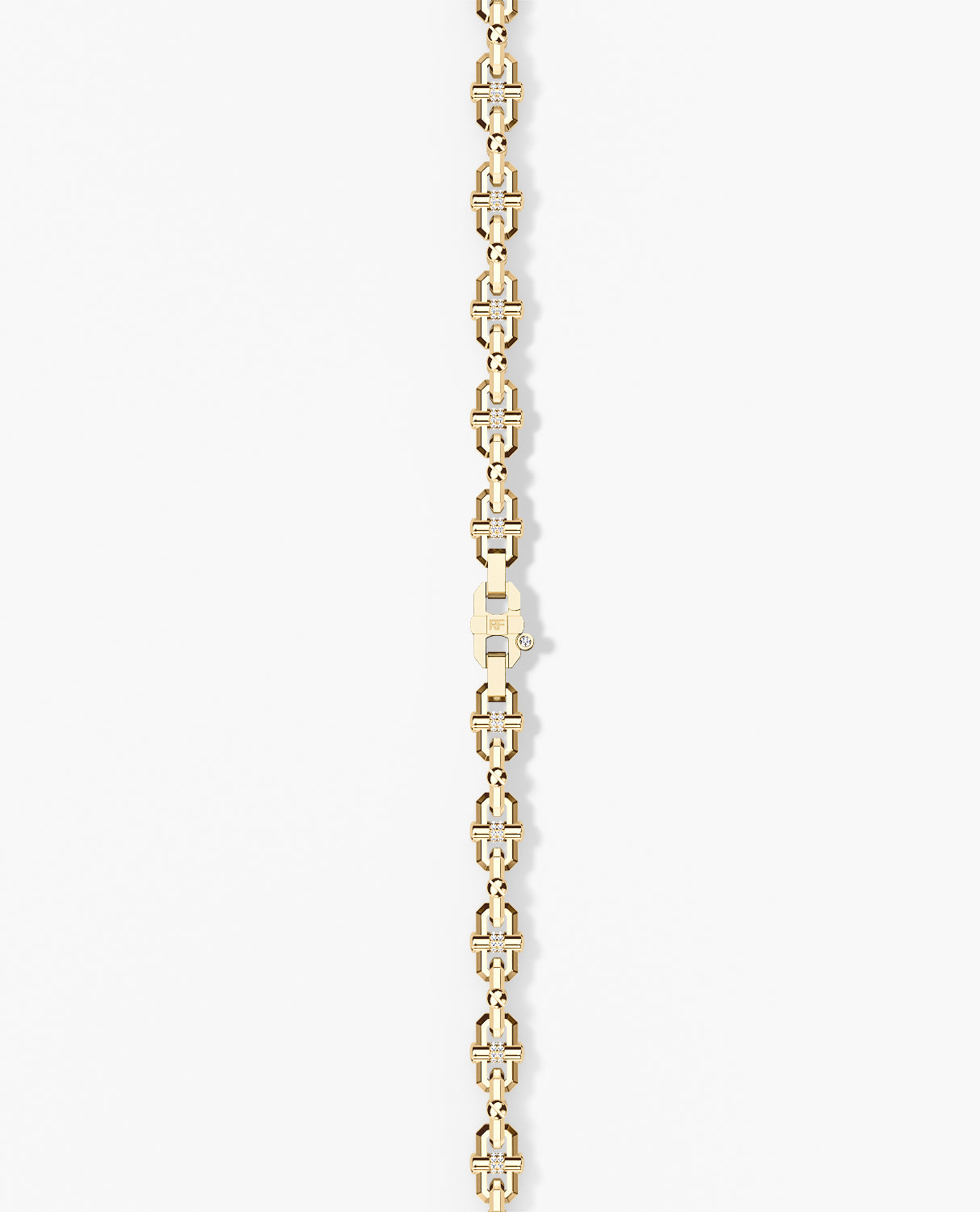 MOSS Gold Link Bracelet with Diamonds - 9mm