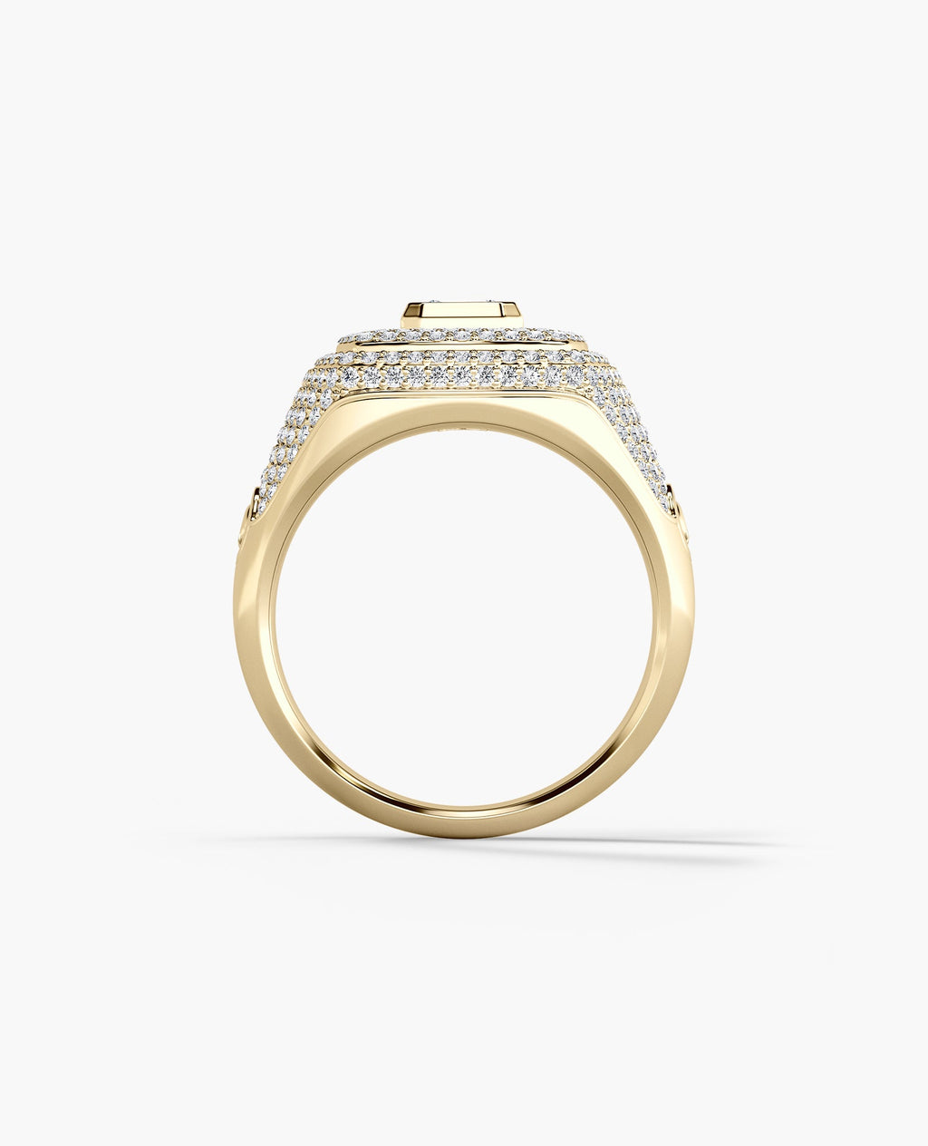 BETZ Gold Signet Ring with 1.80ct Pave Diamonds