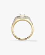 BETZ Gold Signet Ring with 1.80ct Pave Diamonds
