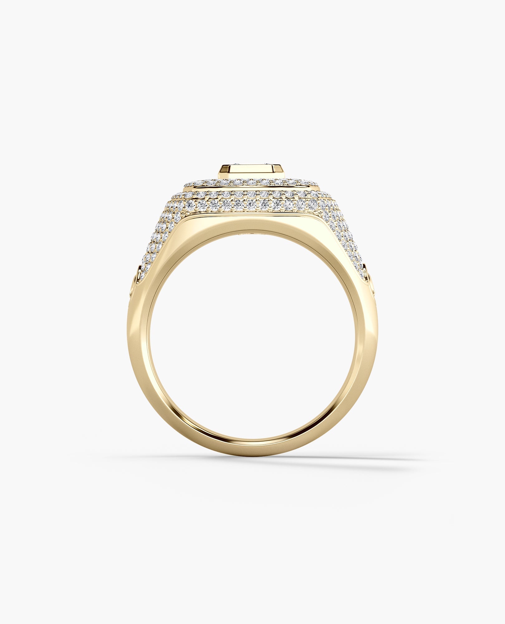 BETZ Gold Signet Ring with 1.80ct Pave Diamonds